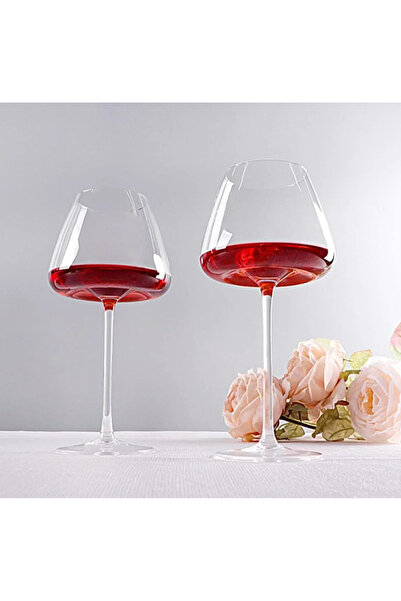 LUXXO Комплект от 2 кристални чаши за вино, цвят Бордо, 730 мл