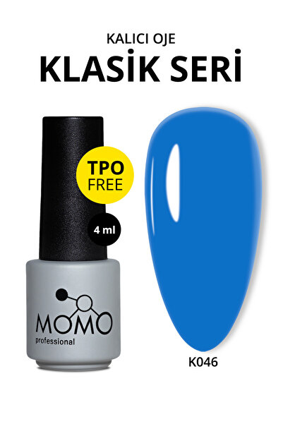 MOMO professional Kalıcı Oje K046, Bodrum Mavisi, 4 ml, TPO- FREE