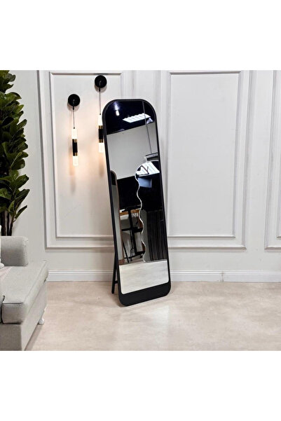 private house Oud Wood Mirror Stand - 170 x 60 cm Mirror - Elegant Design with Wooden Frame - For Dressing Room, Living Room, Entrance