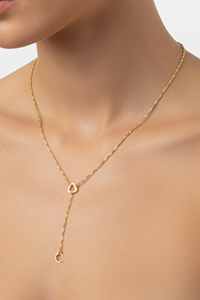 Atolyezone C Harfi 316l Paslanmaz Çelik Kolye Kalpli Dekolte Yeni Sezon Kişiy...