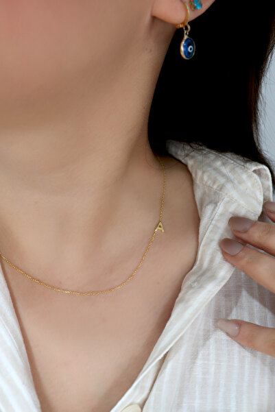 Silveranka 925 Ayar Gümüş Köprücük Harf Kolye (TÜM HARFLER MEVCUTTUR)