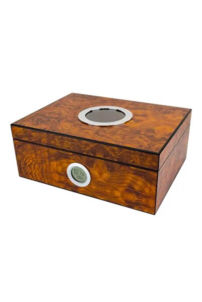 Lubinski Masif Sedir Camlı Humidor Puro Kutusu 50s