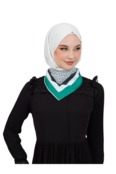 Zaytoon Eșarfă, eșarfă mică unisex cu model palestinian Keffiyeh, culori ale ...