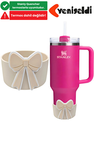 Stanley 1 Adet Bej Fiyonklu Silikon Taban Koruyucu Stnly Quencher 40/30oz Uyu...