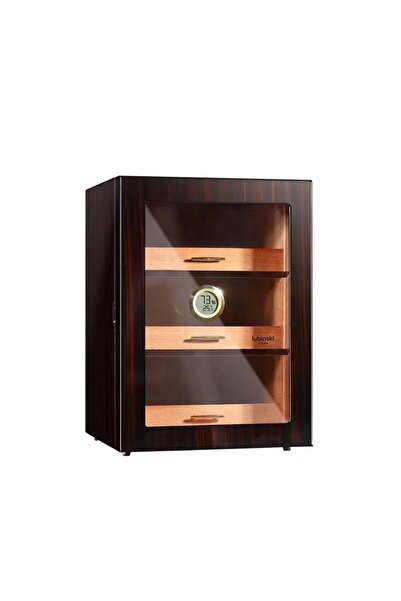 Lubinski Camlı 3 Çekmeceli Humidor Puro Kutusu Maun 100s