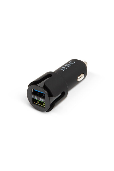 Mercaton 2 x USB cigarette lighter adapter black