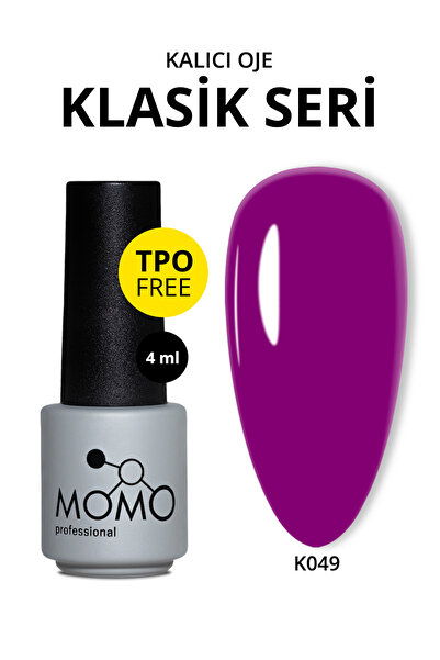 MOMO professional Kalıcı Oje K049, Eflatun, 4 ml, TPO- FREE
