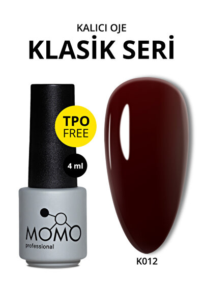 MOMO professional Kalıcı Oje K012, Kahve Mürdüm, 4 ml, TPO- FREE