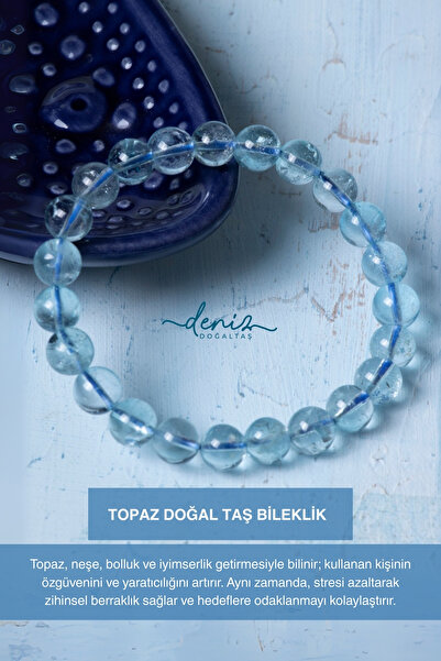 Deniz Doğal Taş سوار من حجر التوباز الطبيعي المعتمد