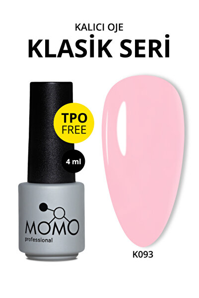 MOMO professional Kalıcı Oje K093, Toz Pembe, 4 ml, TPO- FREE
