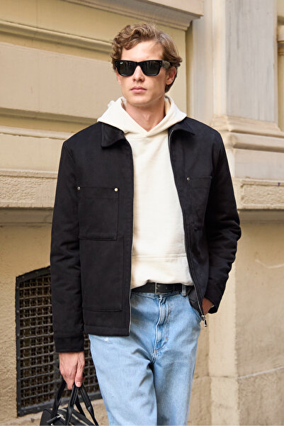 Danger Men's Cotton Jacket Coat Black