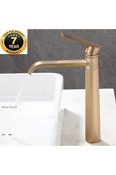 OEM Banyo Çanak Lavabo Bataryası Antik Renk Yeni Huni Göde Model Şelaleli Mod...