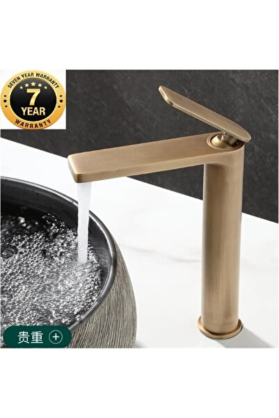 OEM Banyo Çanak Lavabo Bataryası Antik Renk Yeni Tasarım Şelale Model 7 Yıl G...
