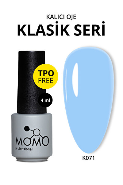 MOMO professional Kalıcı Oje K071, Bebek Mavisi, 4 ml, TPO- FREE