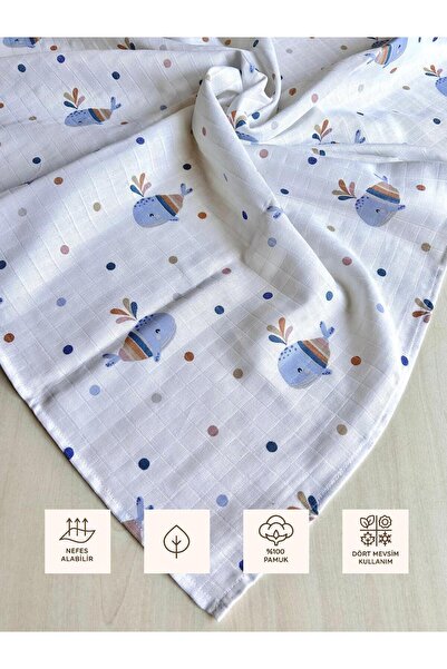 Sevza Kids Çok Amaçlı Müslin Örtü & Battaniye, %100 Pamuk Dreamy Collectıon Y...