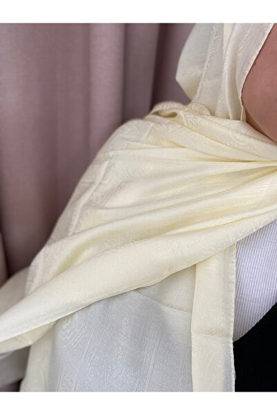 MODA Mineleşarp Etnik Monogram Tereyağı Sarısı Pamuklu Şal