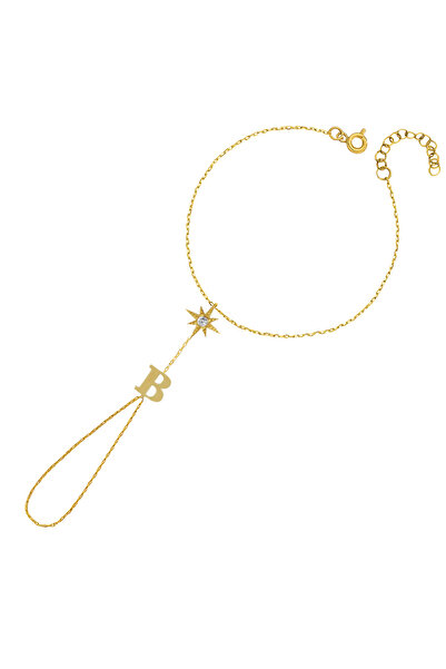 Silveranka 925 Ayar Gümüş Harfli Yıldız Şahmeran