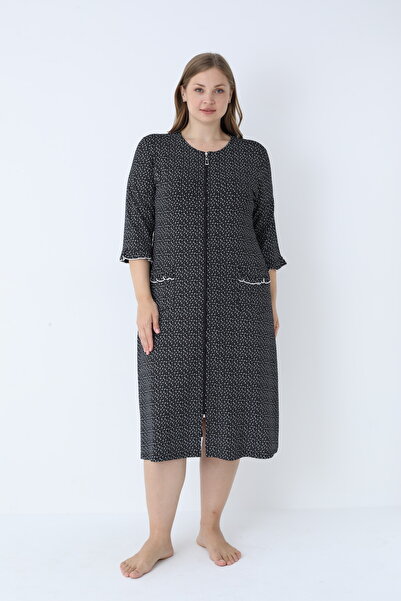 ROMEO LİFE Γυναικείο φόρεμα με μοτίβο από βαμβακερό βισκόζη 8050