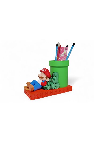 Uzman3D Mario Diorama Kalemlik ( Sürpriz Anahtarlık Hediyeli) - Sınırlı Üretim