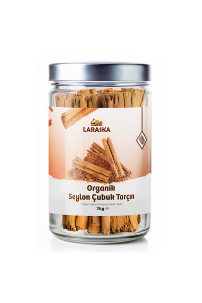 Laraska Organik Organik Seylan Çubuk Tarçın 75g- Organic Ceylon Cinnamon Sticks