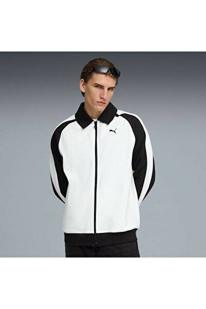 Puma Чоловіча біла куртка T7 Relaxed Track Jacket 63299402 Куртка 63299402-Біла-Чорна