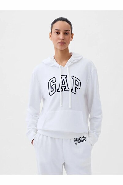 GAP Γυναικείο φούτερ White V-frch Ft Heritage Po Hd 870537001-Λευκό