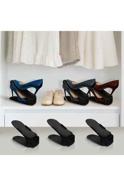 ZenAI Set 10X Shoe Organizer Rack Zenai, Adjustable, Black