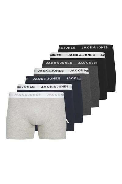 Jack & Jones Trunchiuri gri Jacbasic pentru bărbați, pachet de 7 boxeri Noos 12165587-gri deschis