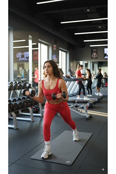 Keep Risen Basic Tayt Kırmızı Toparlayıcı Spor Kadın Tayt