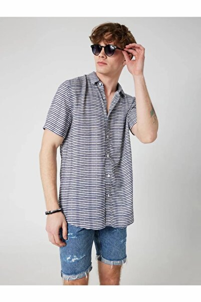 Loft Men's White Lf 2038886 Off White m Shs Shirt Lf2038886-White