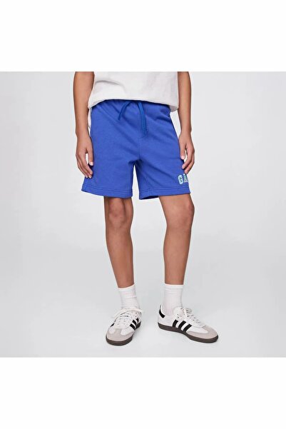 GAP Erkek Çocuk Mavi V-frch Ft Logo Shorts Şort 742934000-Mavi
