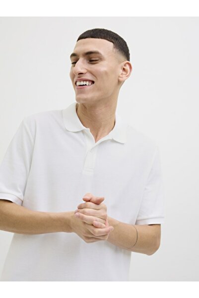 Jack & Jones Ανδρικό λευκό μπλουζάκι Jjkane Polo Ss Polo 12270150 -Λευκό