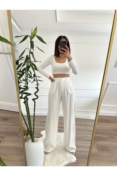 Quzu High Waist Wide Leg Pants