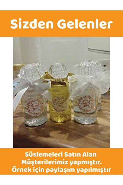 Sizeuyduk 25 Adet 50 ML OM61TAC Dezenfektan Kolonya Parfüm Hediyelik Nikah Nişan Düğün İçin Boş Plastik Şişe