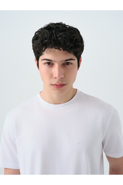 Loft Ανδρικό μπλουζάκι λευκό Lf 2034994 White M Tss T-shirt LF2034994-White