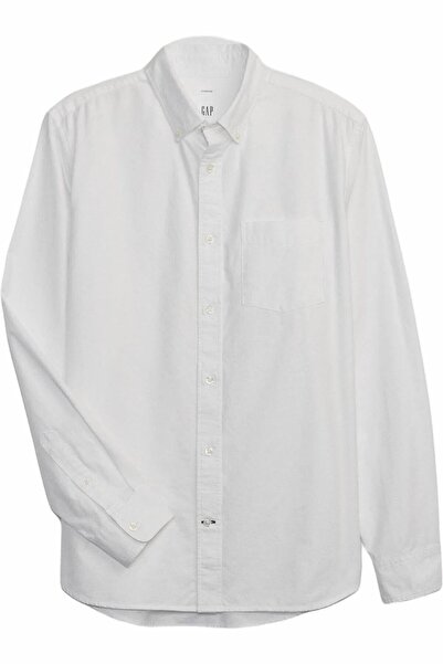 GAP قميص أكسفورد أبيض للرجال من V-ls Standard 422488004-أبيض