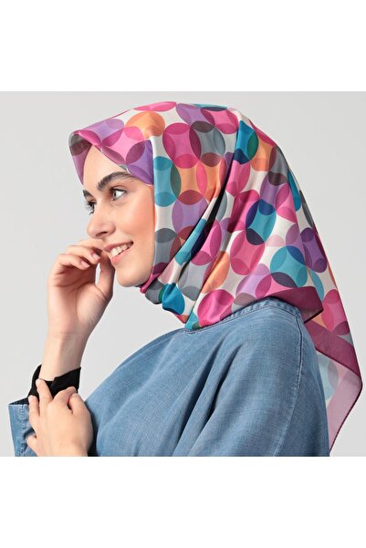 ipekistanbul Pamuk İpek Eşarp - Ring Desen - Mürdüm