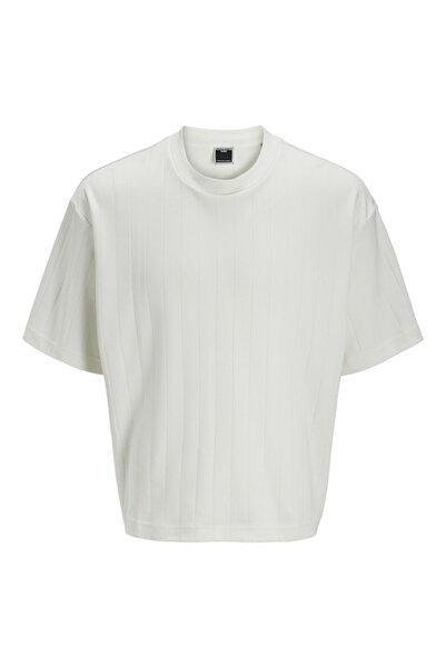 Jack & Jones Men's White Jcoinfinity Fabric Tee Ss Crew Neck T-Shirt 12276746...