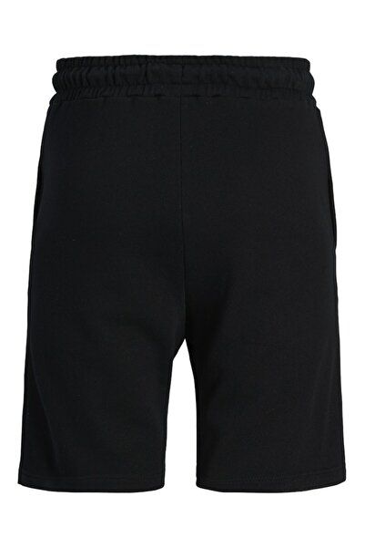 Jack & Jones Erkek Siyah Jpstgordon Beau Sweat Shorts Mid Şort 12268770-Black
