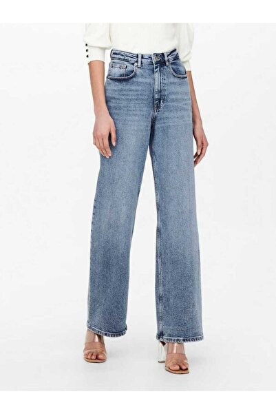 ONLY Weit Geschnitten Jeans Onljuicy Hohe Taille Weiter Beinschnitt Jeans