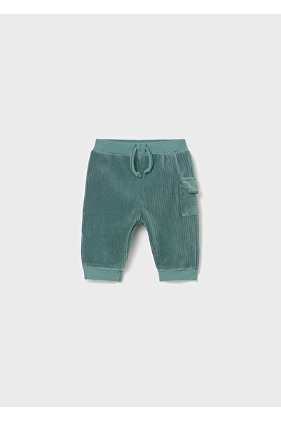 MAYORAL Baby Girl Velvet Pants Petrol
