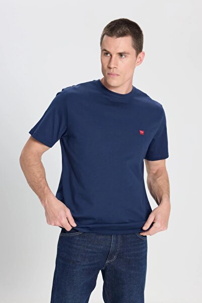 Lee Wrangler Ανδρικό W7NM203877 Μπλουζάκι με μικρό λογότυπο Relaxed Fit / Navy Standard