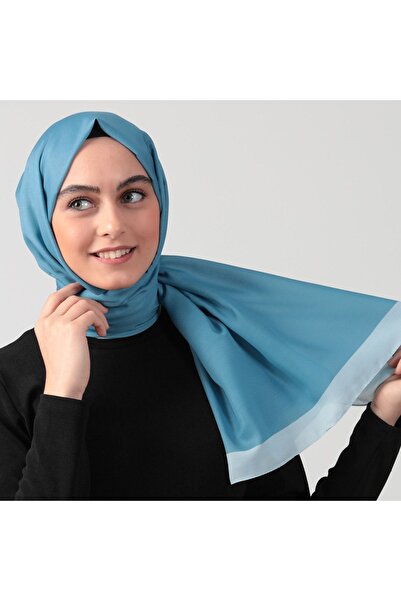 ipekistanbul Бавовняний шовковий шаль - Однотонний шаль - Індиго