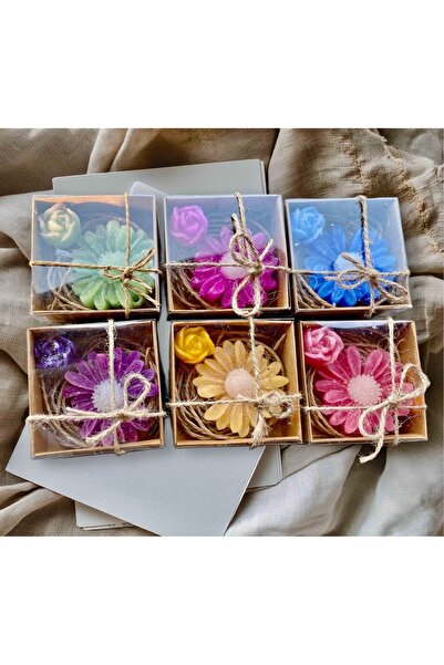 Tudi Home papatya ve gül mum 12 adet KUTULU