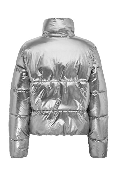 ONLY Jachetă puf Onlpearl Dolly Gri - Paltoane Otw pentru femei 15330925-argintiu