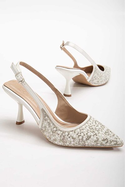 CHİCELLA Saphira İnci Detaylı Kadın Abiye Topuklu Ayakkabı