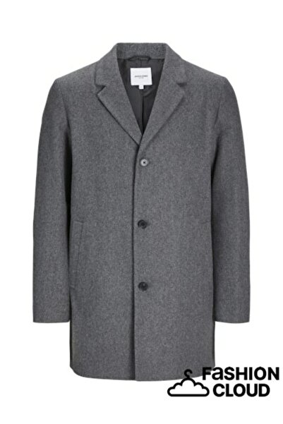 Jack & Jones Gray Men's Wool Coat Parka - Jwhmorten 12178870 -Greymelan
