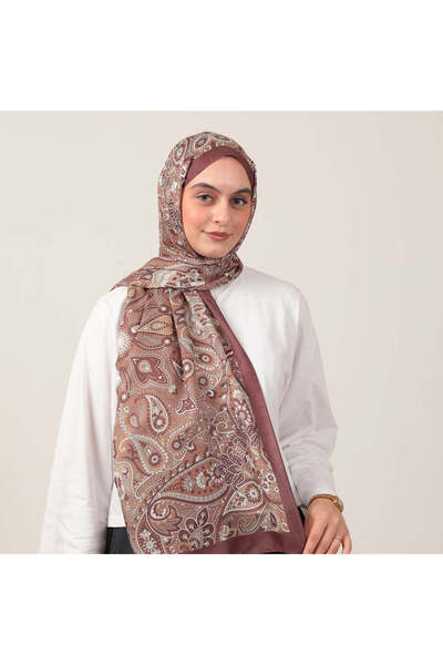 ipekistanbul Eșarfă din mătase - Model Marrakech - Cafea dulce