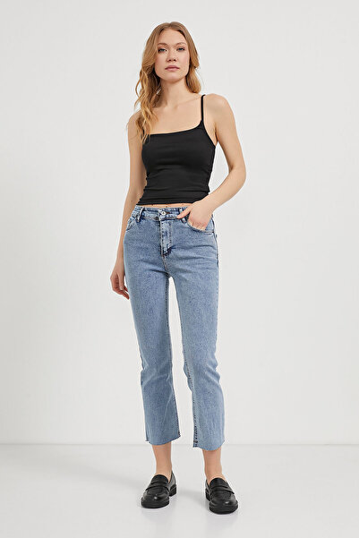 Arma Life Women's Boy Fit Stretchy Skinny Leg Ice Blue Jeans