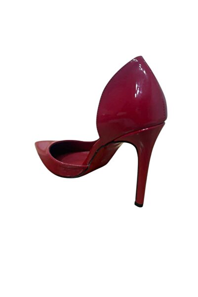 C Bulut Collection İvoria Kırmızı Rugan Asimetrik Kadın Topuklu Ayakkabı